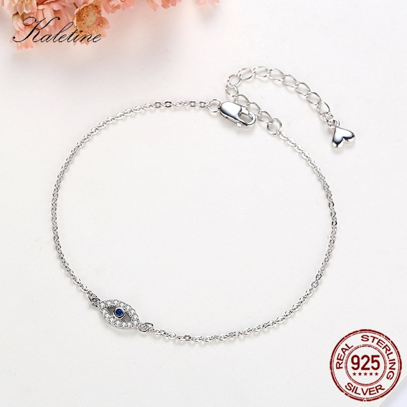 Stříbrný náramek Evil eye