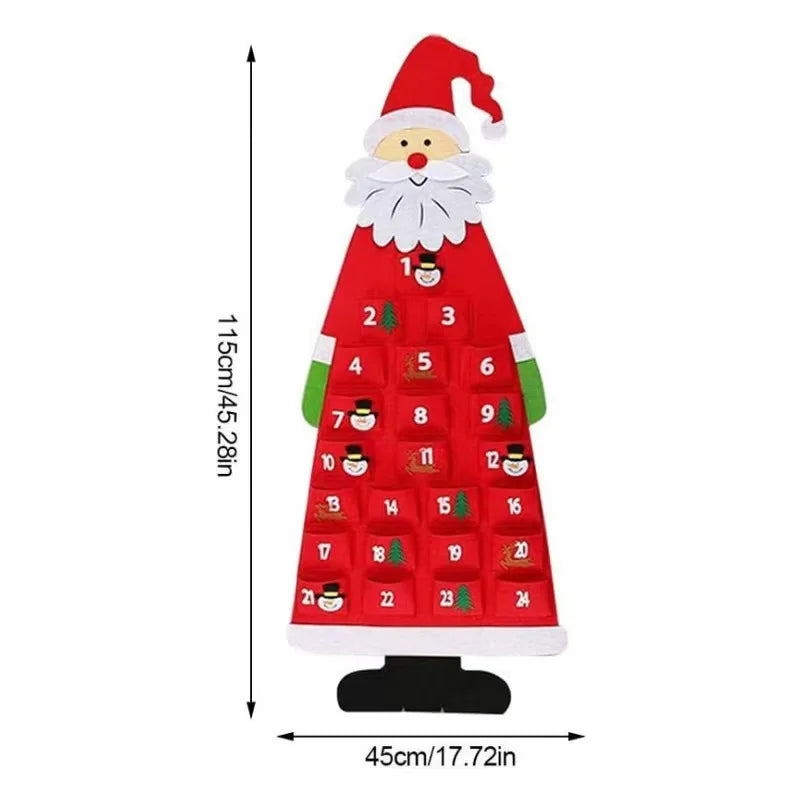 Visící adventní kalendář Santa