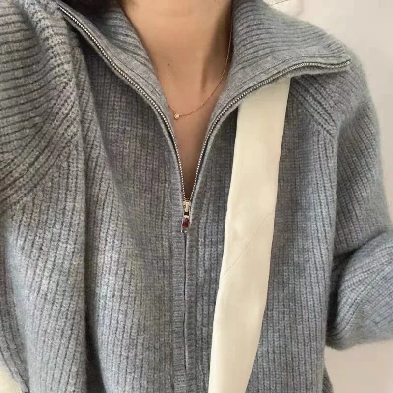 Dámský stylový kardigan z vlny