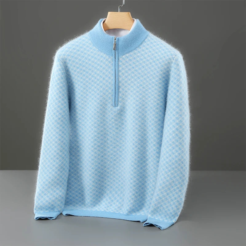 Pánský svetr se zipem z merino vlny