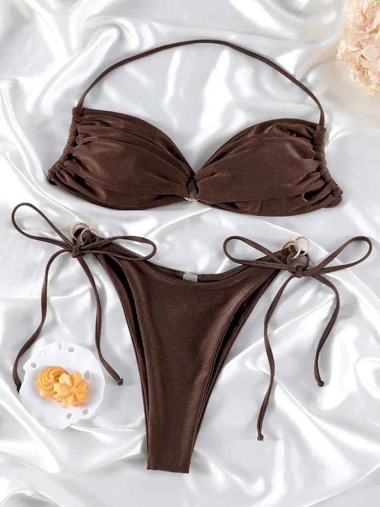 Dámské lesklé bikiny