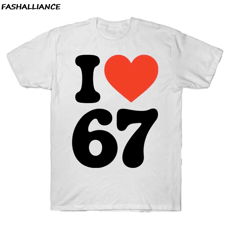 Unisex triko I love 6 7