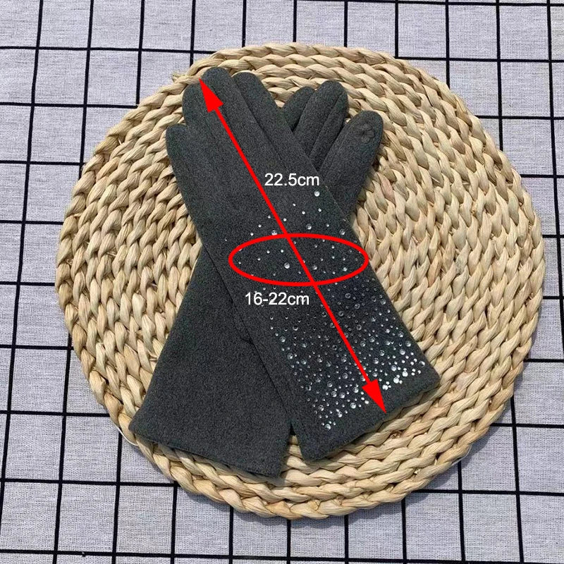 Dámské rukavice s kamínky