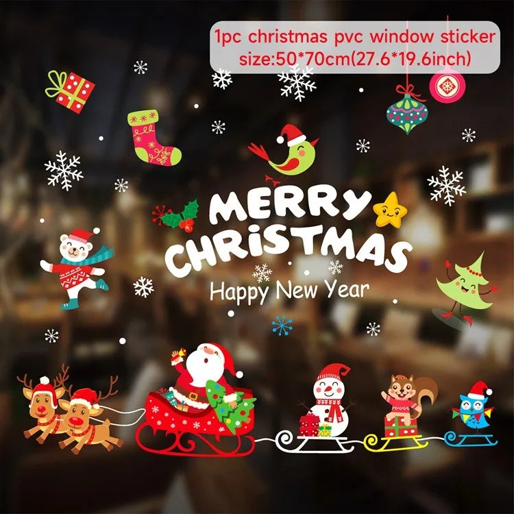 Vánoční dekorace na sklo