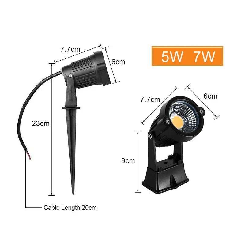 LED lampa na trávník