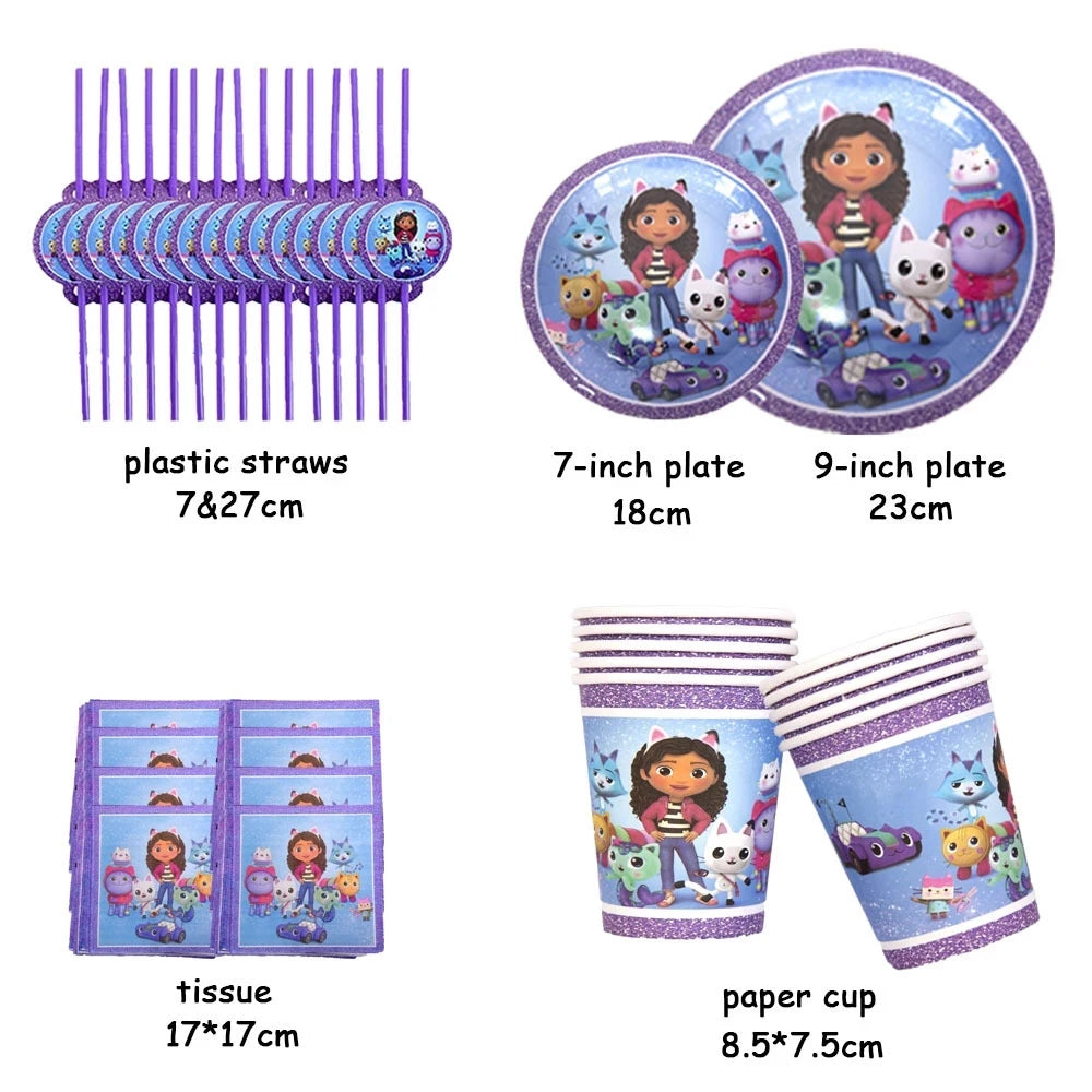 Doplňky na oslavu Gabby Dollhouse