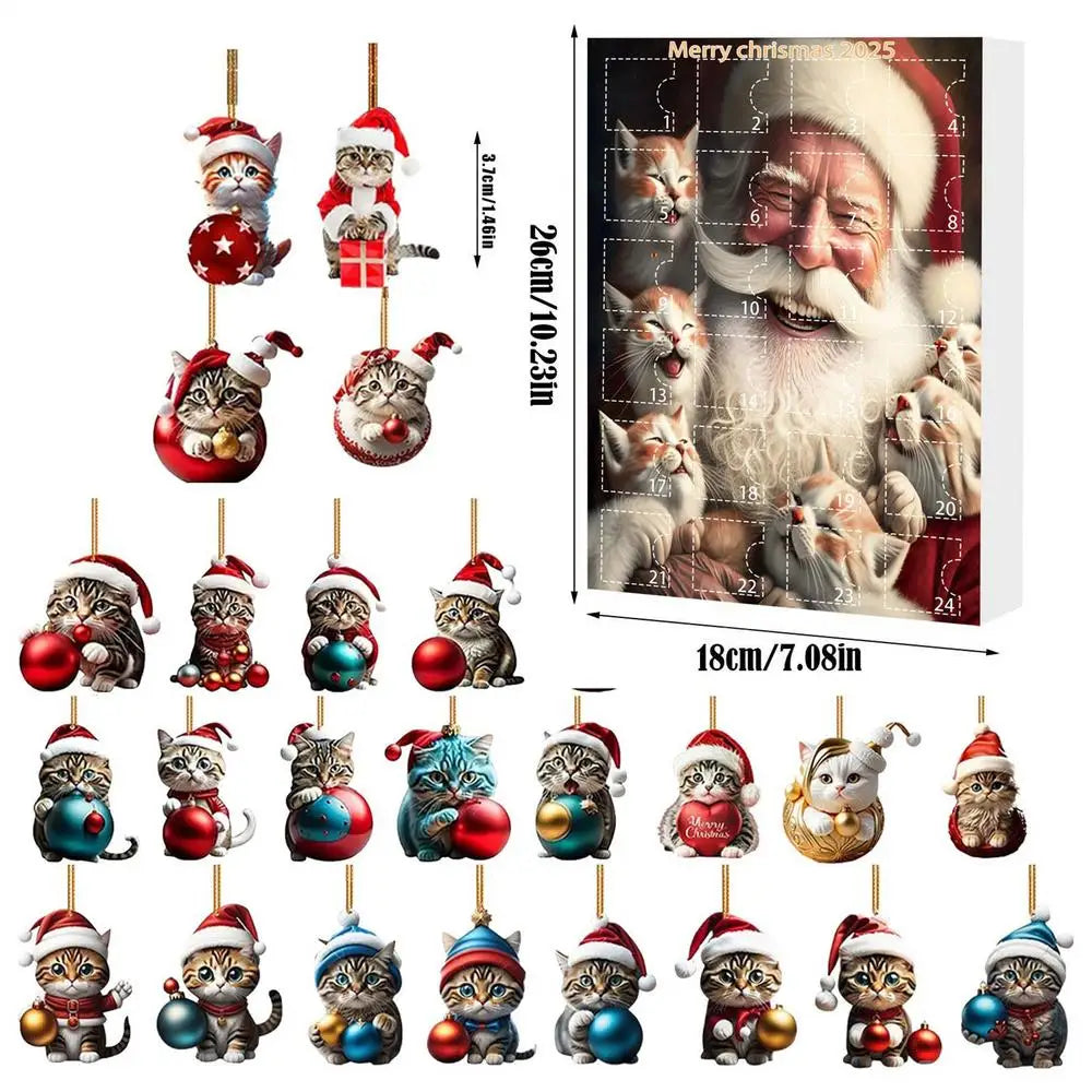 Adventní kalendář Kočičí ozdoby