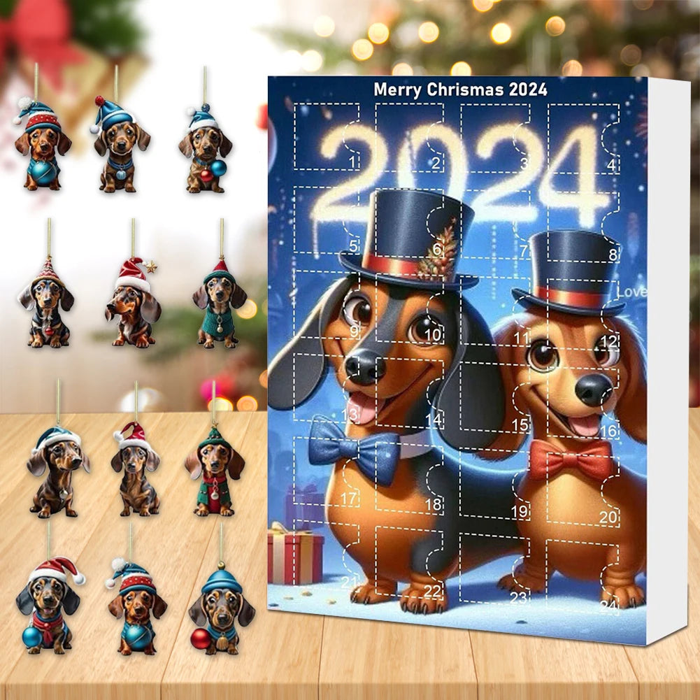 Adventní kalendář s jezevčíkem