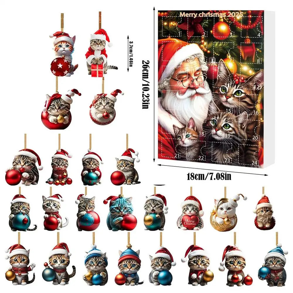 Adventní kalendář Kočičí ozdoby
