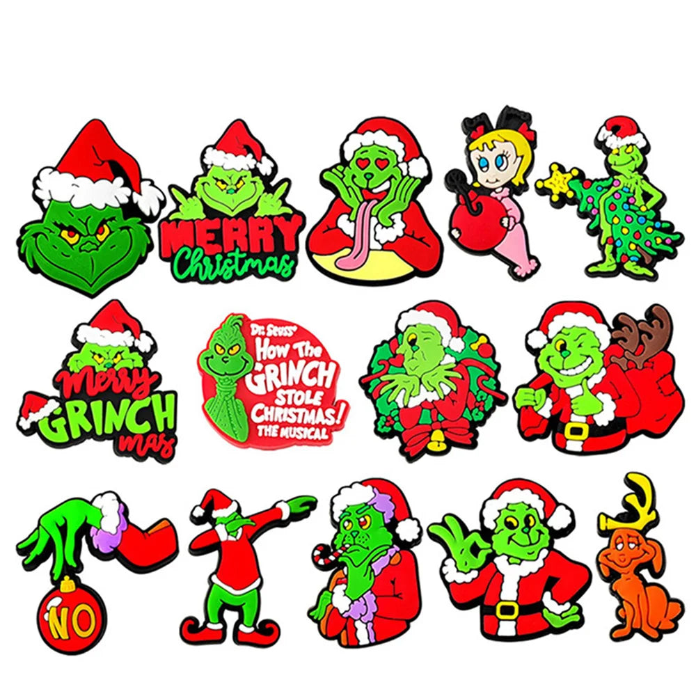 Grinch doplňky na crocs