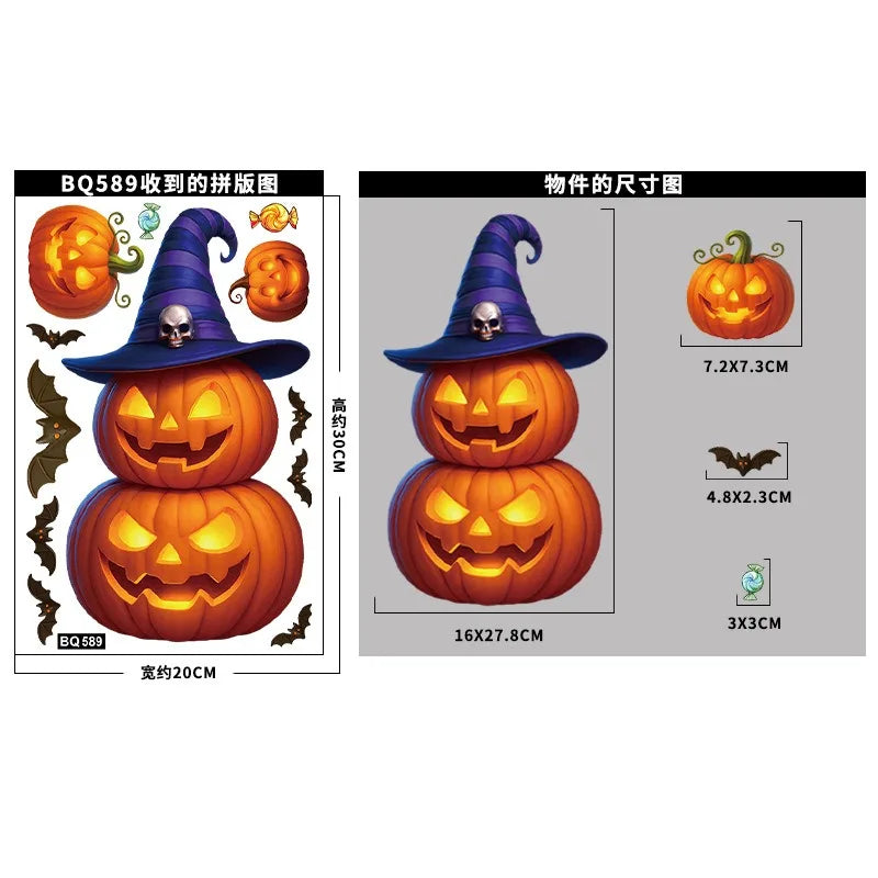 Dekorace na sklo Halloween