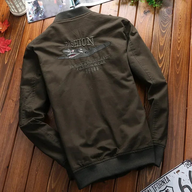 Pánský bomber s nášivkami