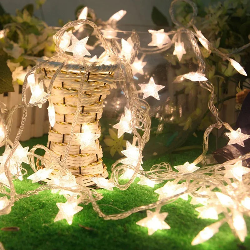 LED řetěz hvězdy