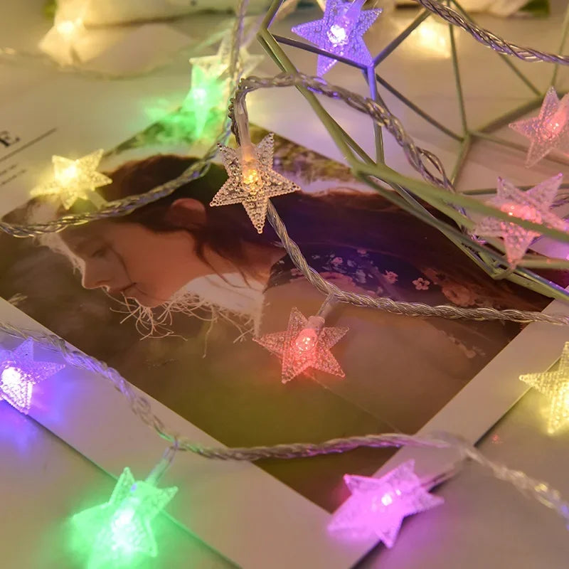 LED řetěz hvězdy
