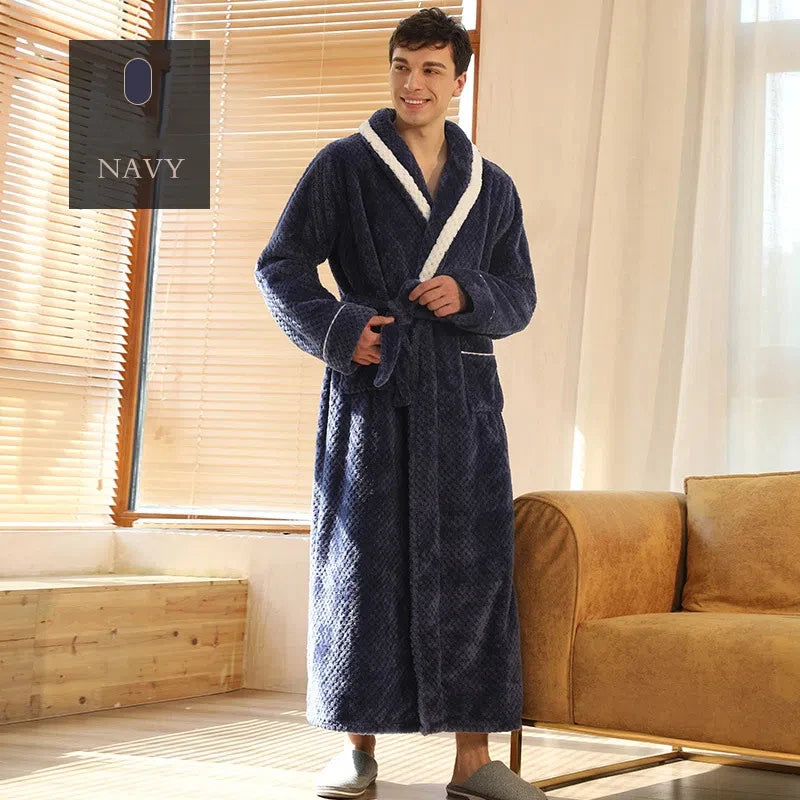 Unisex teplý dlouhý župan