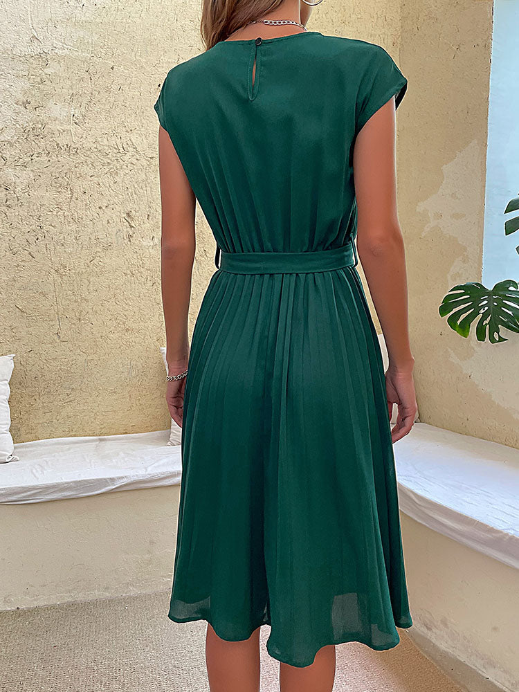 Dámské elegantní šaty s krátkým rukávem
