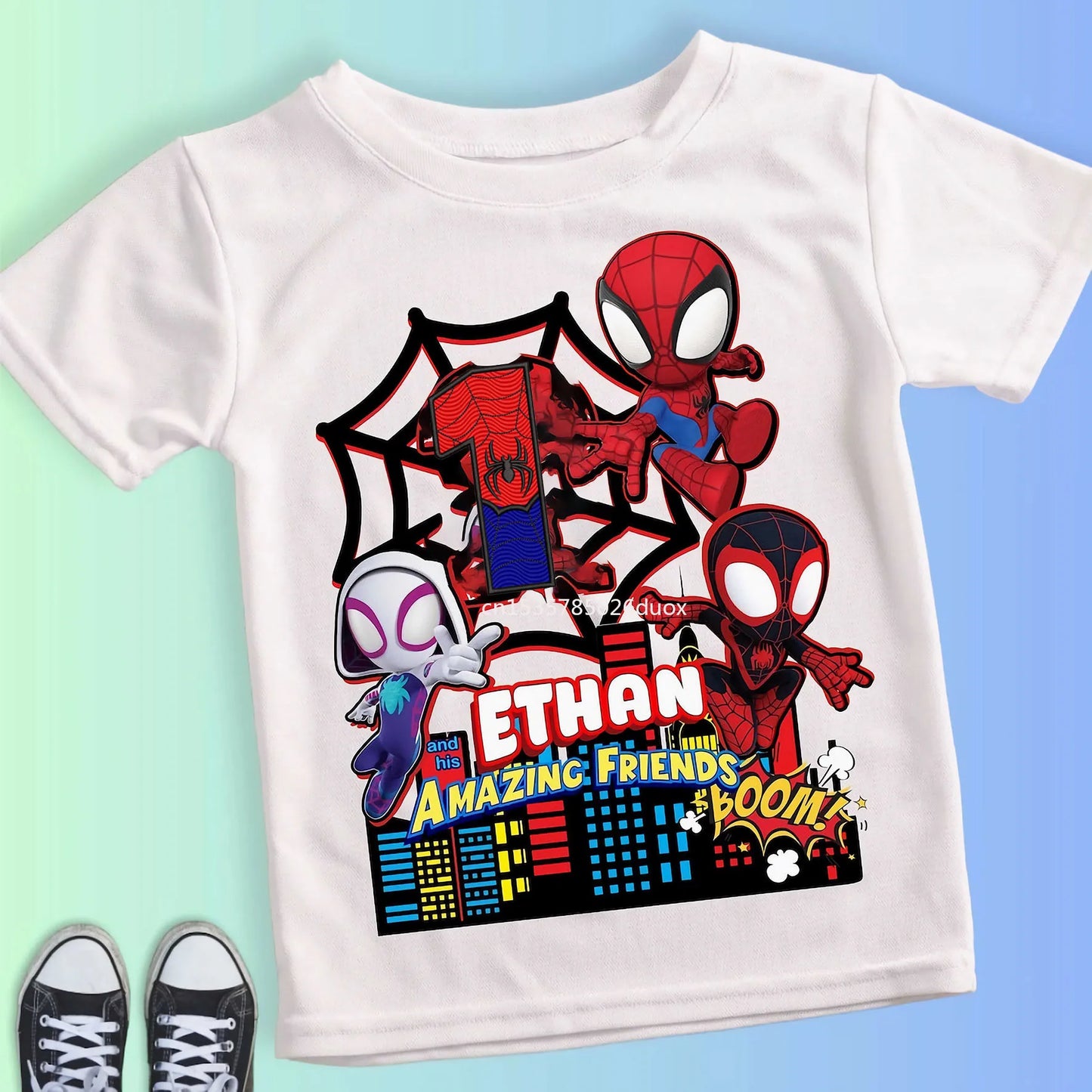 Dětské narozeninové triko Spiderman