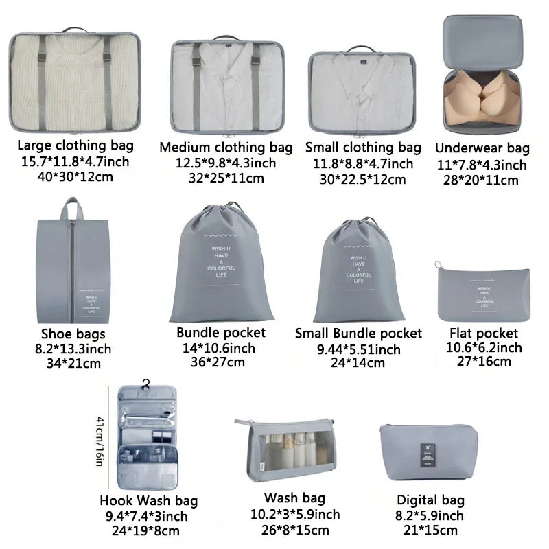 Set organizérů do kufru 11 ks