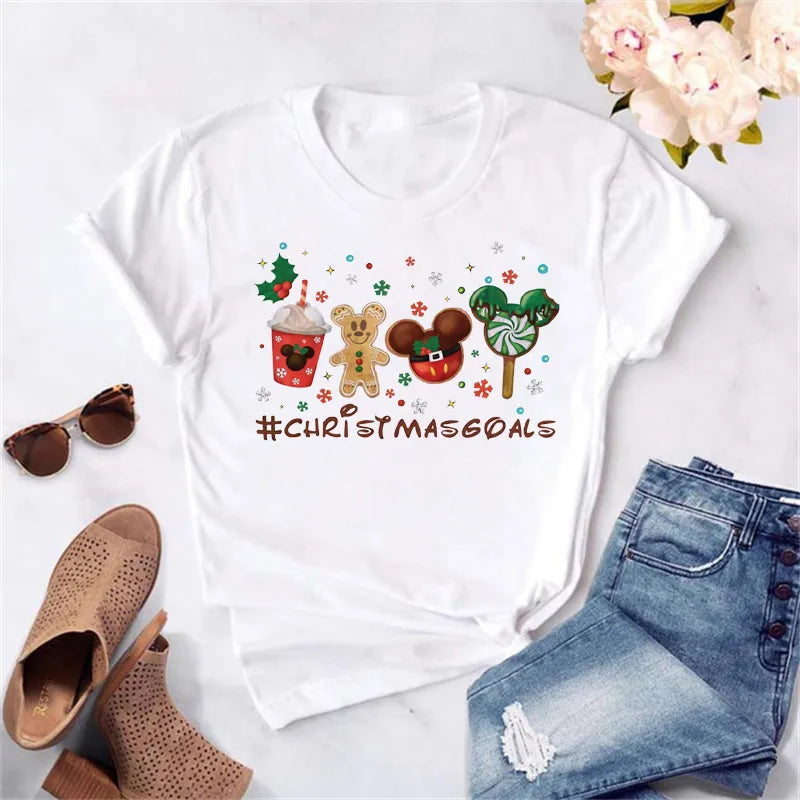 Dámské vánoční triko Mickey