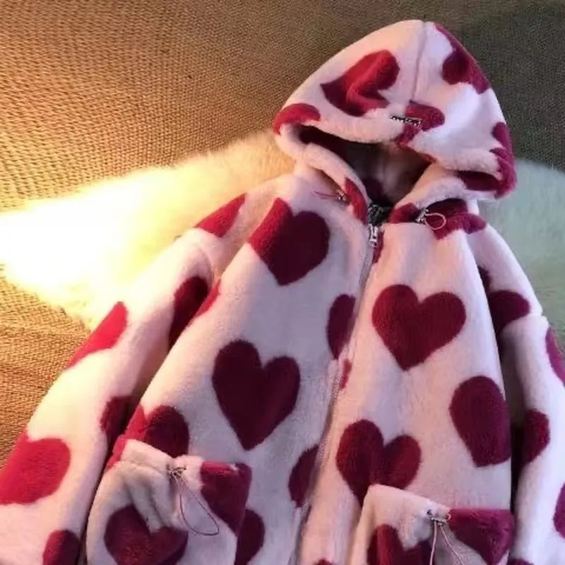 Dámská bunda se srdíčky