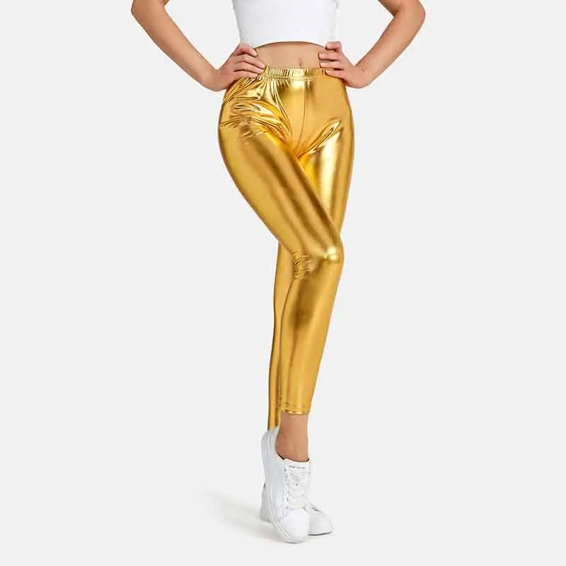 Dámské metalické legíny