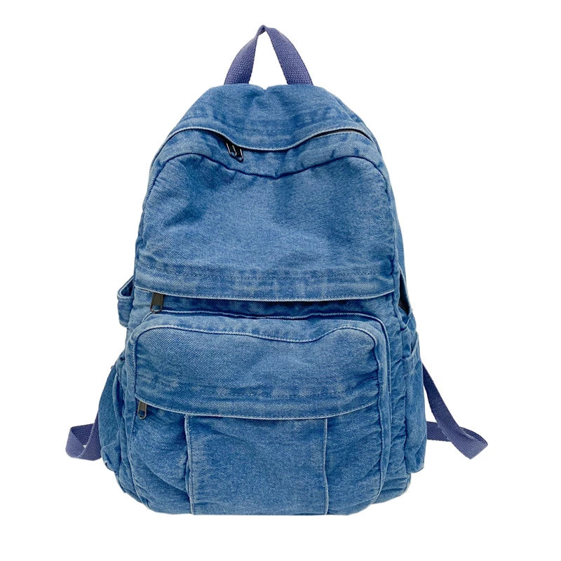 Denim školní batoh