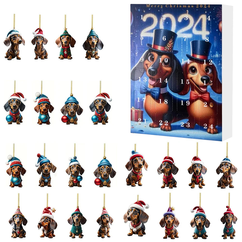 Adventní kalendář s jezevčíkem