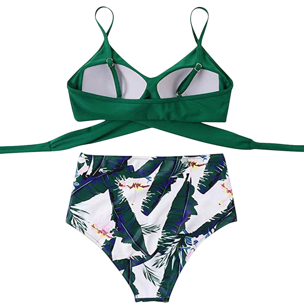 Dámské high waisted plavky se vzorem