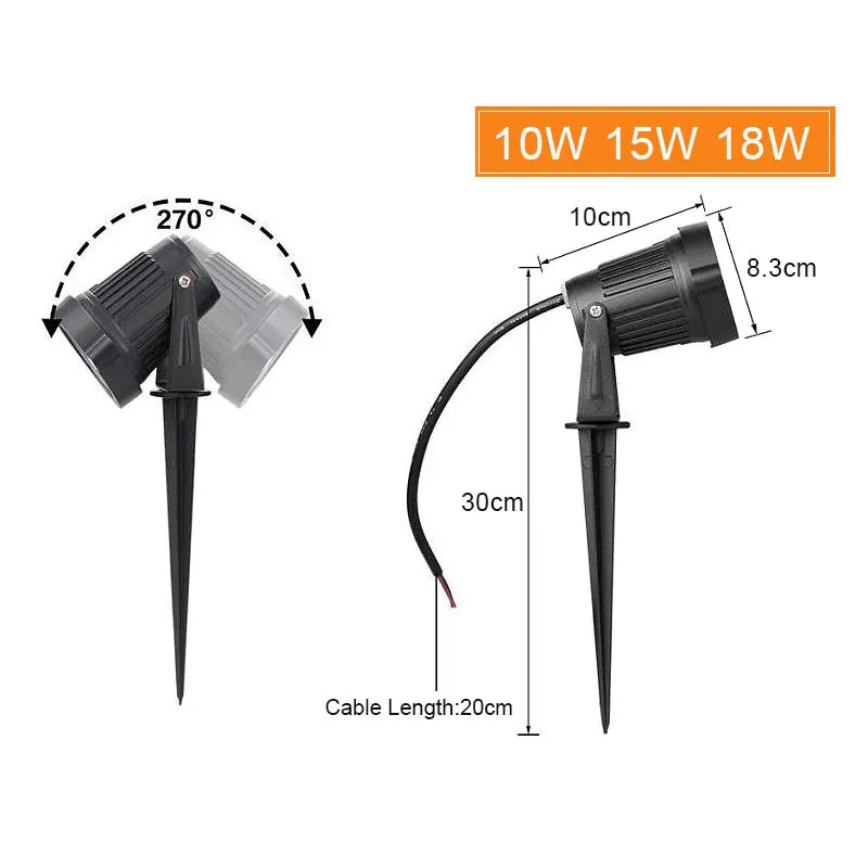 LED lampa na trávník