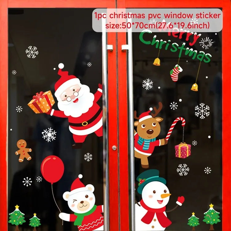 Vánoční dekorace na sklo