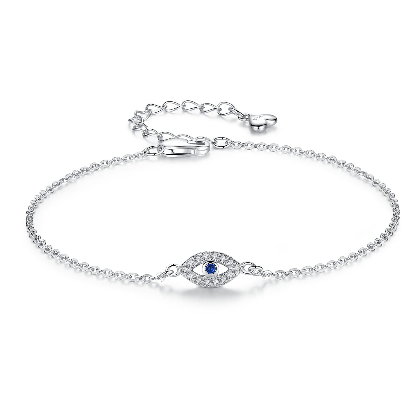 Stříbrný náramek Evil eye
