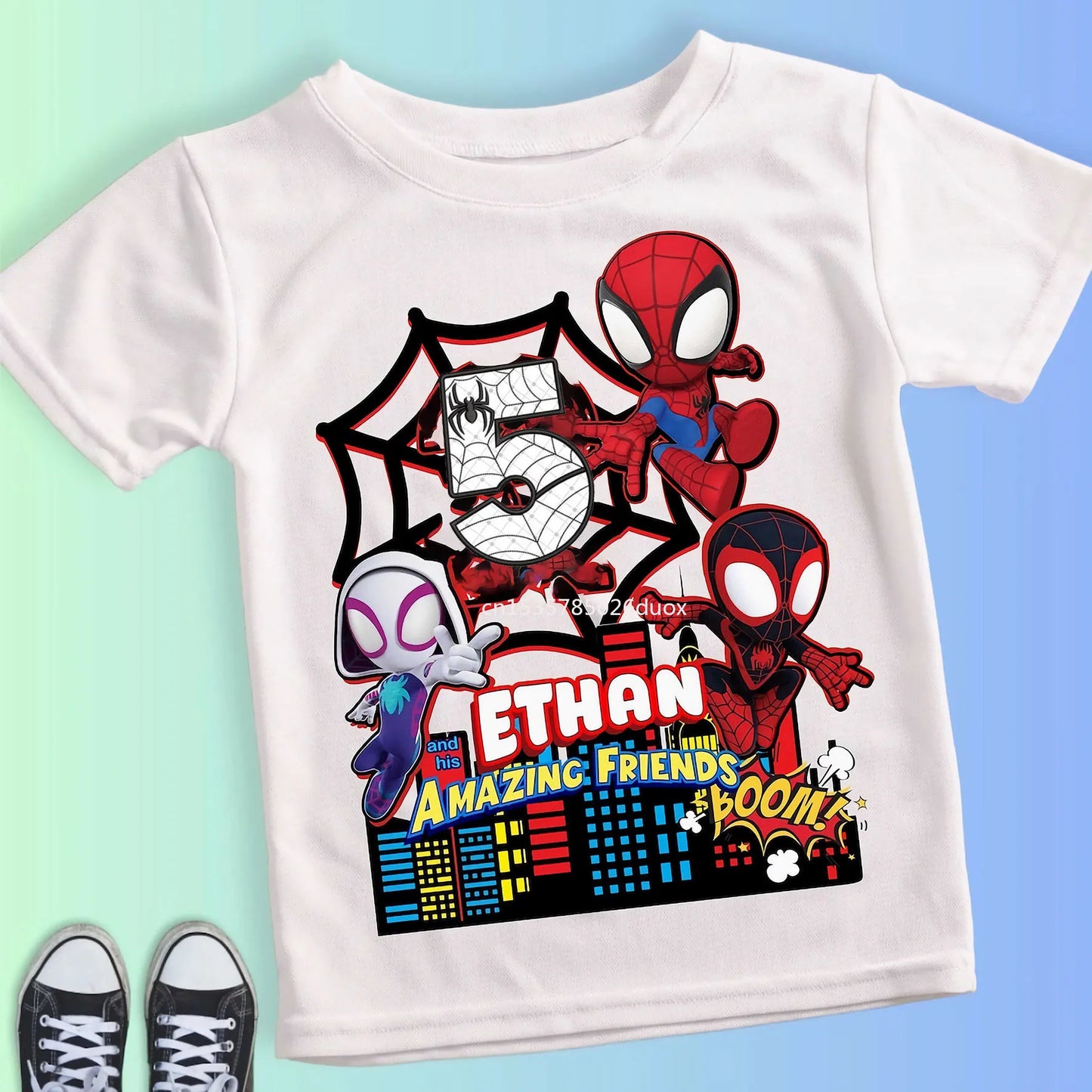 Dětské narozeninové triko Spiderman
