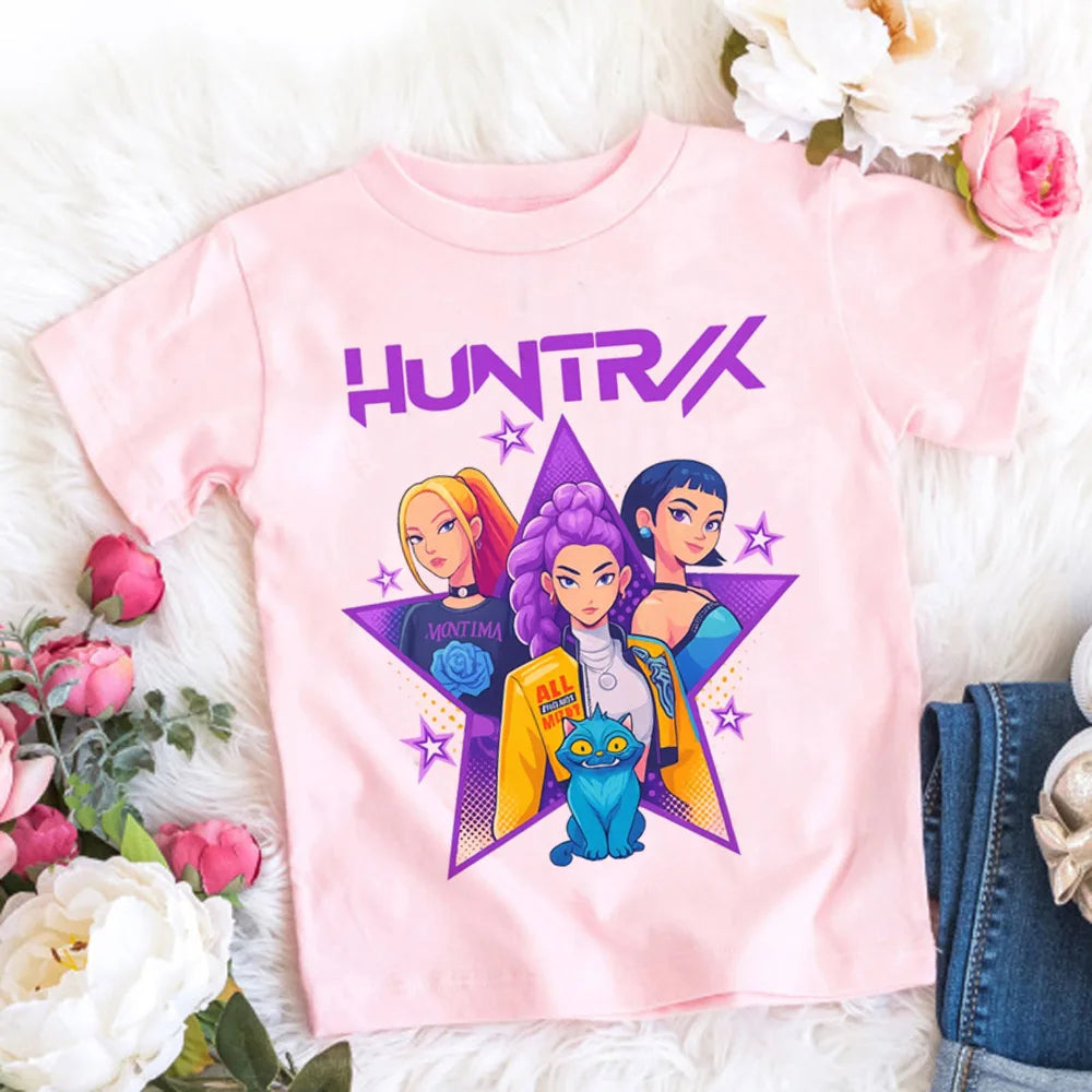 Dívčí triko Demon Hunters růžové