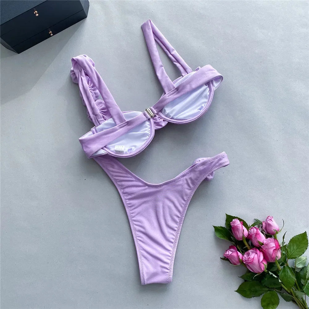 Dámské bikiny s květinou
