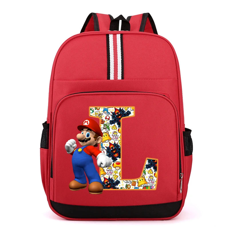 Školní batoh Super Mario s písmenem