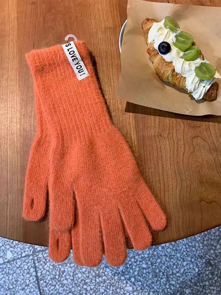 Dámské dlouhé zimní rukavice