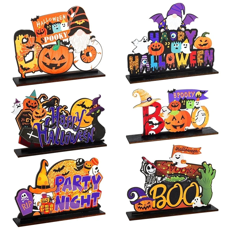 Dřevěné dekorace Halloween