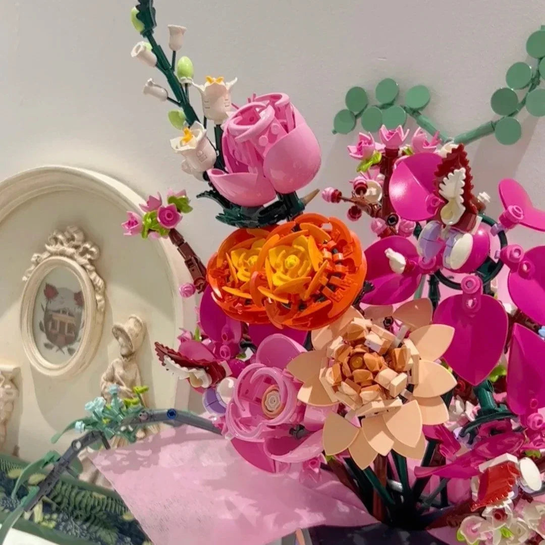 Plastová stavebnice kytice