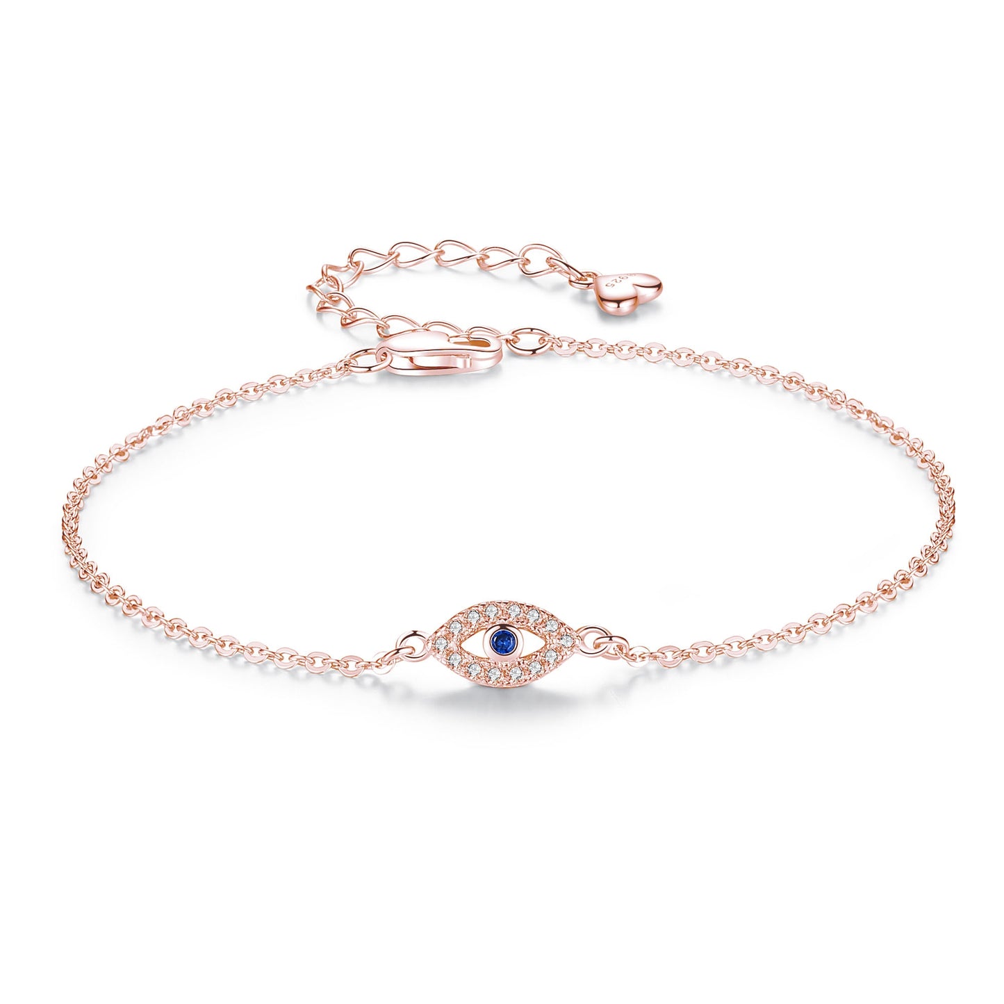 Stříbrný náramek Evil eye