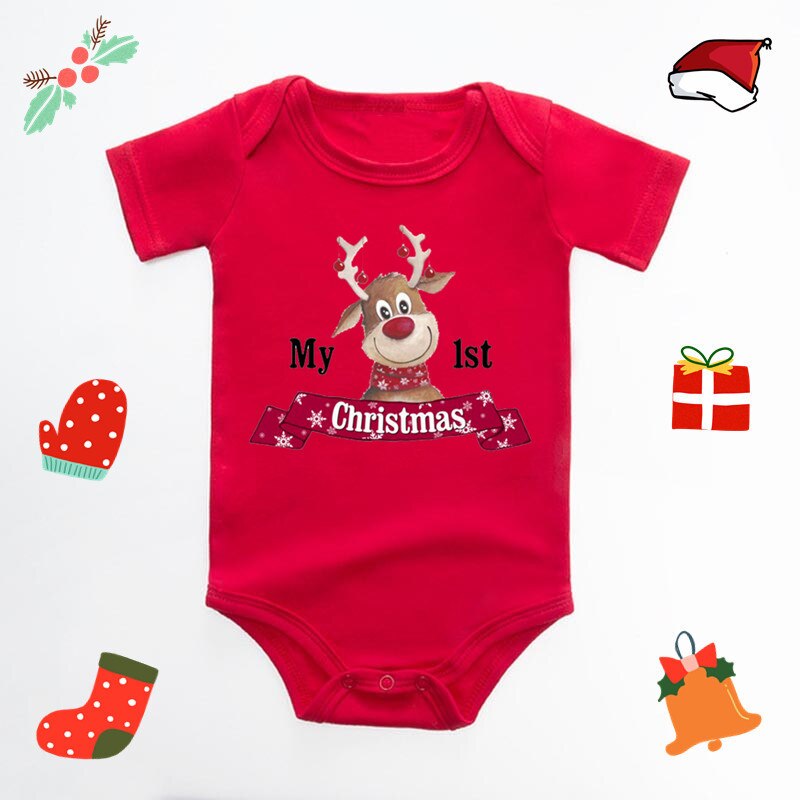 Vánoční body s nápisem My First Christmas Baby