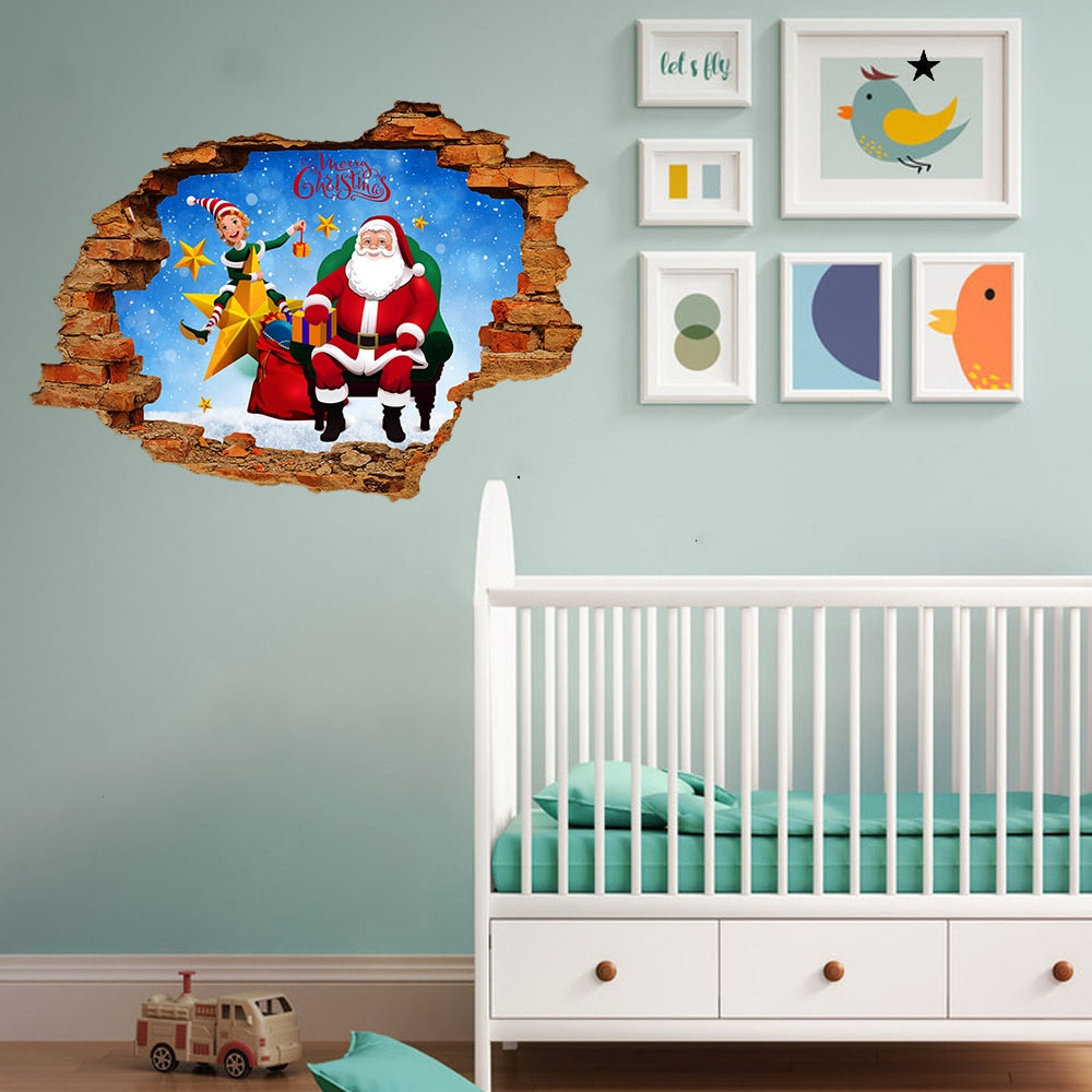 Samolepka na zeď Santa