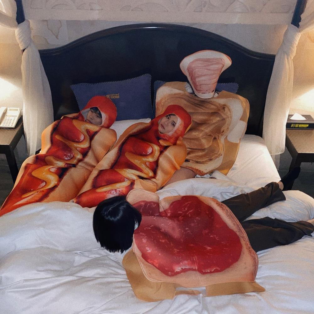 Vtipný kostým fastfood