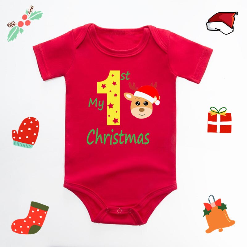 Vánoční body s nápisem My First Christmas Baby