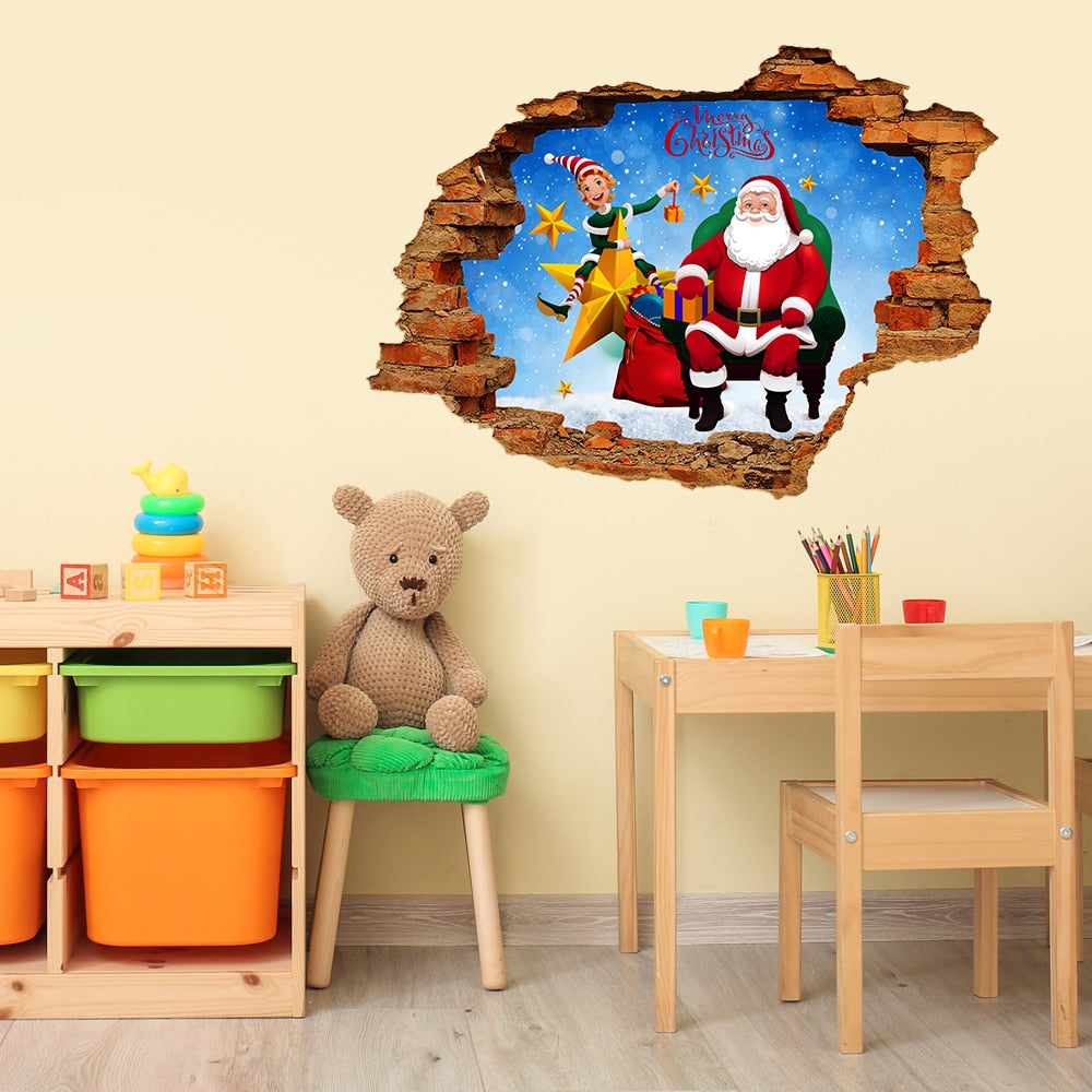 Samolepka na zeď Santa
