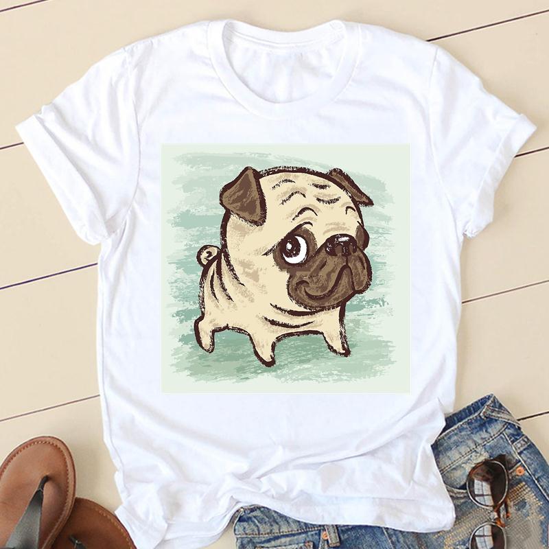 Dámské triko s potiskem psa Pug