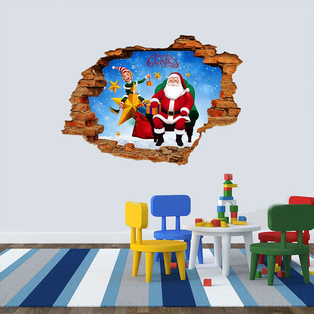 Samolepka na zeď Santa