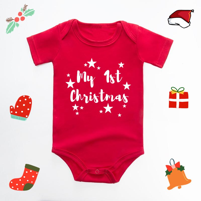 Vánoční body s nápisem My First Christmas Baby