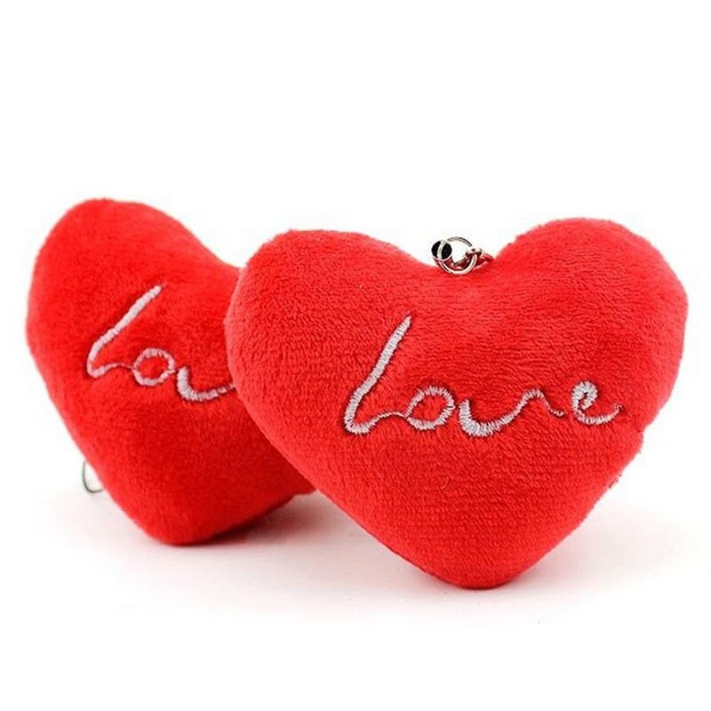 Plyšová klíčenka srdce s nápisem Love