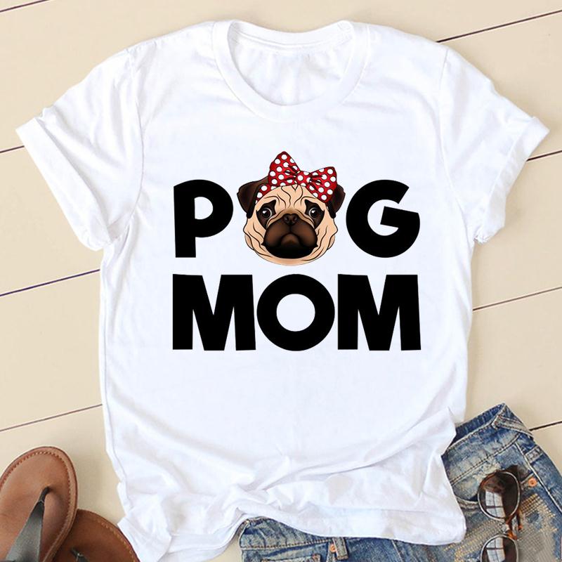 Dámské triko s potiskem psa Pug