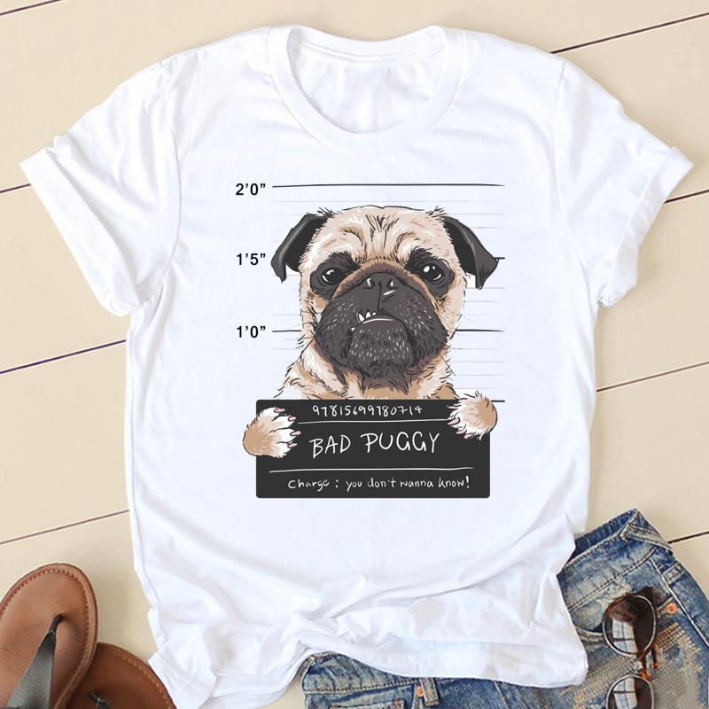 Dámské triko s potiskem psa Pug